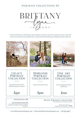 Brittany Lynn Imagery Portrait Pricing Guide 2022 - STL St Louis MO Portrait Photographer