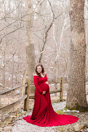 Maternity Collection - Red Dress Amazon - Brittany Lynn Imagery LLC - STL St Louis MO Wedding Portrait Photographer -2