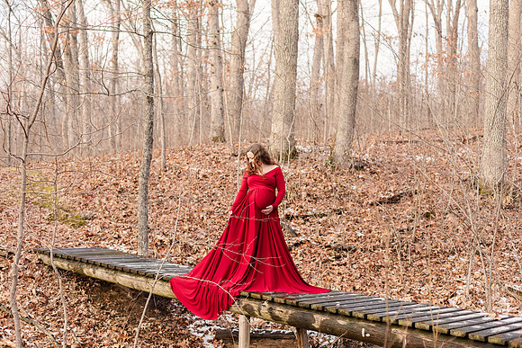 Maternity Collection - Red Dress Amazon - Brittany Lynn Imagery LLC - STL St Louis MO Wedding Portrait Photographer -11
