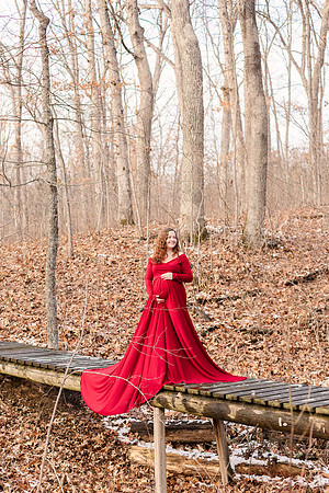 Maternity Collection - Red Dress Amazon - Brittany Lynn Imagery LLC - STL St Louis MO Wedding Portrait Photographer -10