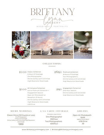 Brittany Lynn Imagery 2021 + 2022 Wedding Photography Pricing Guide (1)
